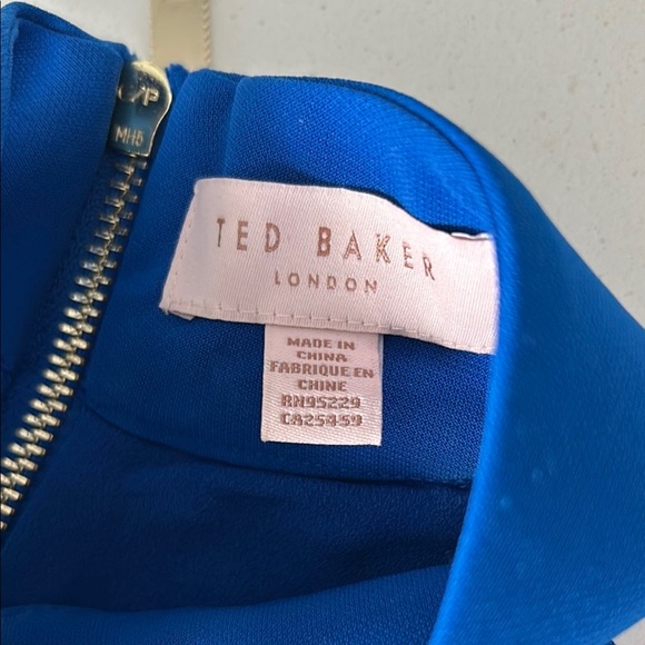 Ted Baker London Blue Scalloped Halter Dress - Picture 2 of 11